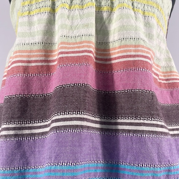Billabong Multi colored stripped cotton fringe tank top,XS - Picture 5 of 9